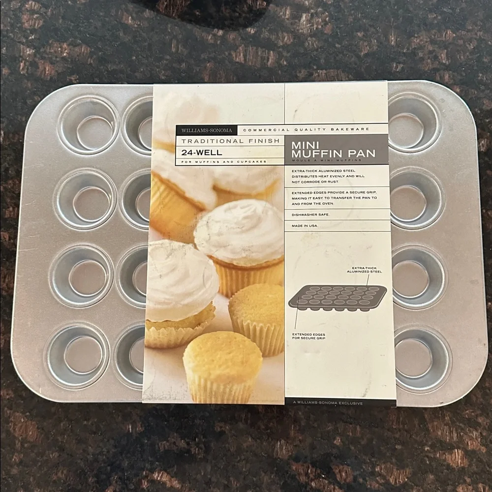 Williams Sonoma Silver 24-Well Mini Muffin Pan